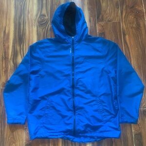 Reebok Men’s Blue Hooded Front Zip Windbreaker 2X Jacket.            2860-H